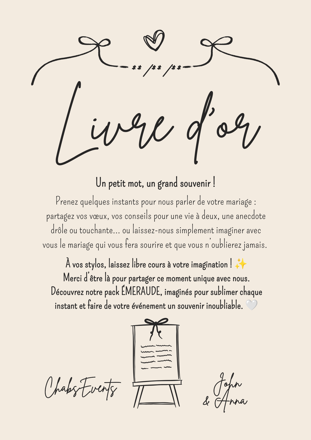 Organisation de Mariage -- Pack Émeraude -- ✨