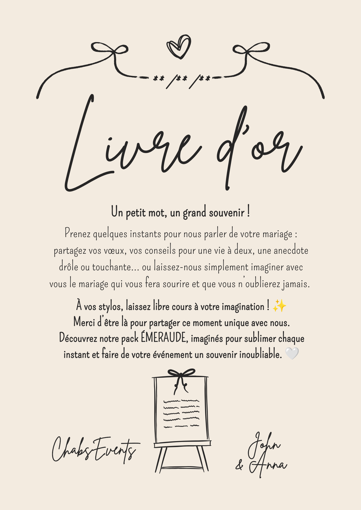 Organisation de Mariage -- Pack Émeraude -- ✨